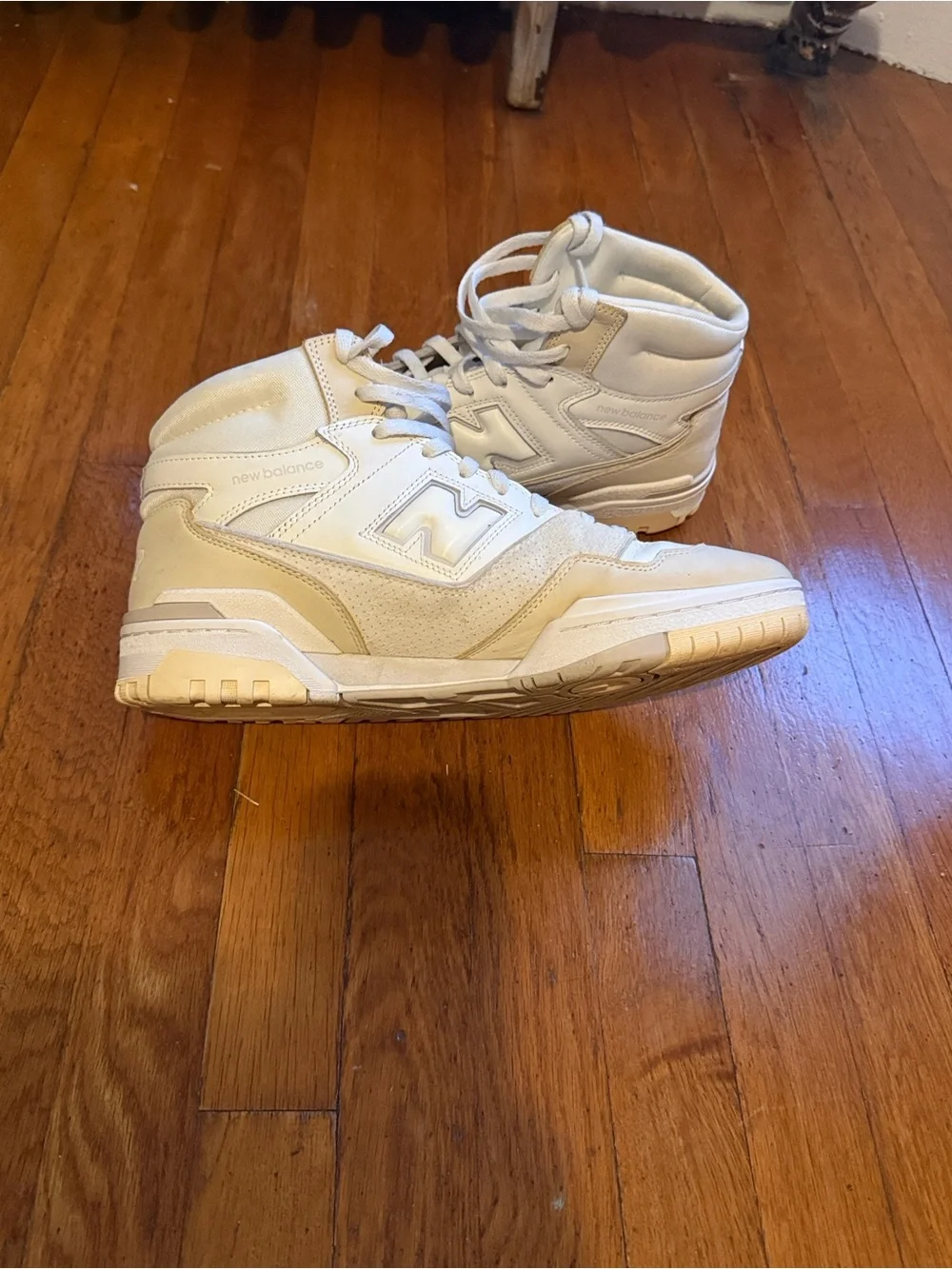 New Balance Men's Natural 650 High-Top Lace-Up Sneakers (BB650RPC) Size 14